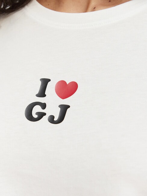 I LOVE Tricou din bumbac alb purpuriu - tricou