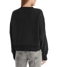 GUESS JEANS DROP BAKER CROP Hanorac de bumbac jet black multi - Hanorace pentru femei - 2