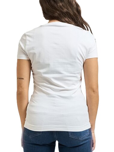 FEATHER TRIANGLE Tricou din bumbac alb purpuriu - tricou
