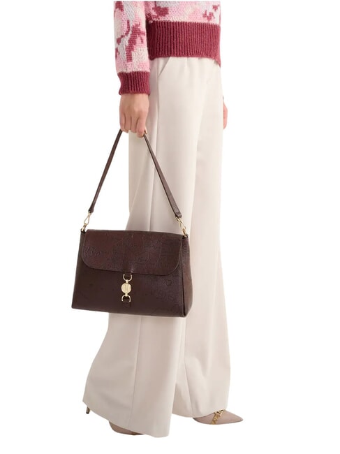 GOLDEN COIN MESSENGER Geantă de umăr, cu curea de umăr ciocolată - Genți femei