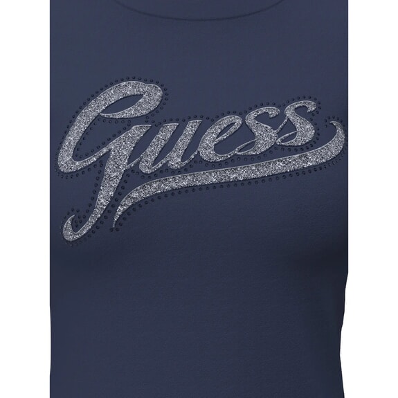 GLITTER LOGO Tricou cu m&acirc;necă scurtă și strălucitor albastru &icirc;nnegrit - tricou