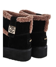 GAUD&Igrave; LELLA Ghete din piele &icirc;ntoarsă BLACK - Pantofi femei - 4