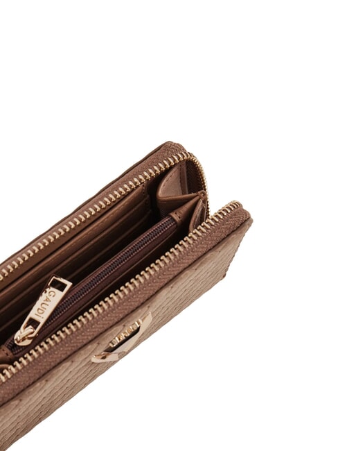 BEA BRAID Portofel compact, cu fermoar nisip - Portofele femei
