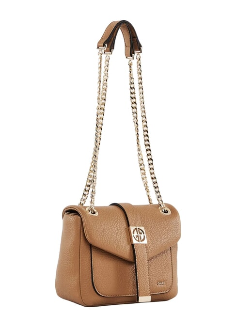 LYNN PLAIN Geantă mini crossbody cu curea de umăr din lanț nisip - Genți femei