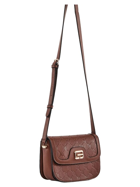 LEA Geantă mini crossbody cu curea de umăr reglabilă BROWN - Genți femei