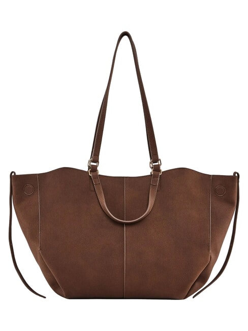 GOLENE Geantă de cumpărături de umăr, cu clutch detașabil BROWN - Genți femei