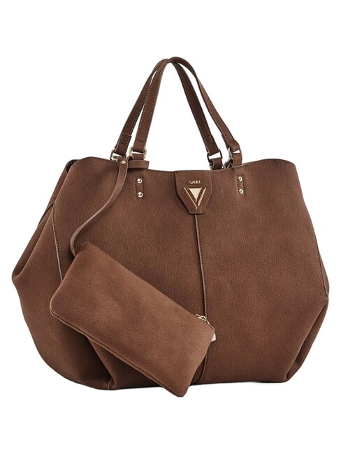 GOLENE Geantă de cumpărături de umăr, cu clutch detașabil BROWN - Genți femei