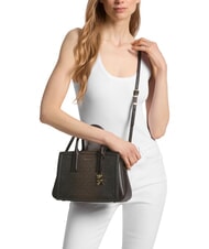 MICHAEL KORS LAILA Geantă de m&acirc;nă cu curea de umăr ciocolată - Genți femei - 2