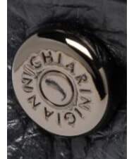 GIANNI CHIARINI MIRANDA Geantă de m&acirc;nă din piele cu curea de umăr negru - Genți femei - 6