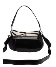 GIANNI CHIARINI HELENA ROUND Geantă de m&acirc;nă din piele cu curea de umăr zebră albă și neagră - Genți femei - 3