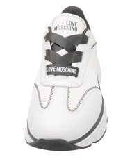 LOVE MOSCHINO STARDUST Adidași cu talpă &icirc;naltă alb negru - Pantofi femei - 5