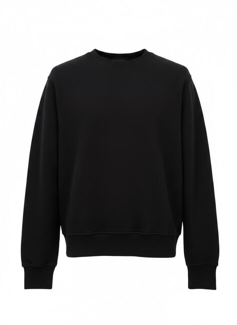 JERSEY Hanorac de bumbac negru - hanorace