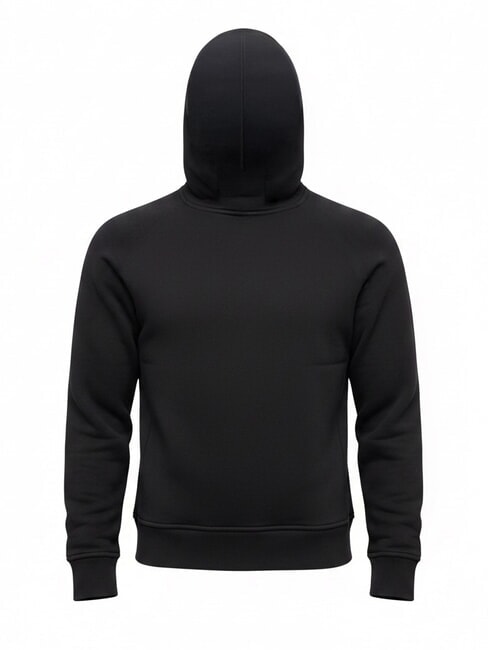 JERSEY Hanorac cu fermoar complet negru - hanorace