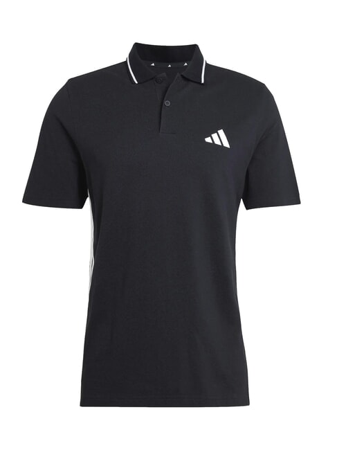 3 STRIPES Tricou polo cu m&acirc;necă scurtă negru - maiou Polo