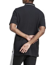 ADIDAS 3 STRIPES Tricou polo cu m&acirc;necă scurtă negru - maiou Polo - 2
