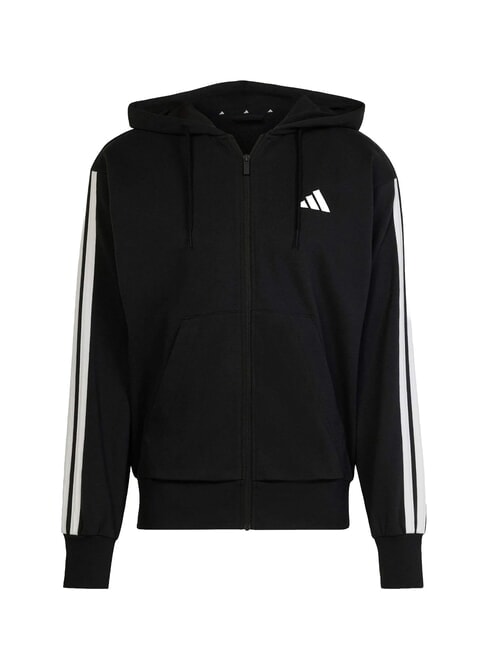 3 STRIPES Hanorac cu fermoar complet și glugă negru - hanorace