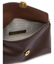 FURLA SFERA SOFT Geantă de m&acirc;nă din piele, cu curea de umăr ciocolată - Genți femei - 4