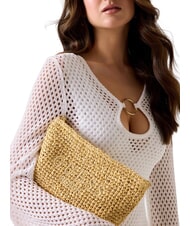 GUESS RAFFIA Geantă de m&acirc;nă nisip nud - Genți femei - 2