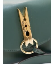 LOVE MOSCHINO PINNED LOVE Geantă mini, cu curea de umăr verde - Genți femei - 5