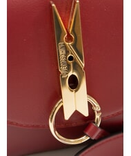 LOVE MOSCHINO PINNED LOVE Geantă mini, cu curea de umăr vin - Genți femei - 4