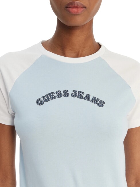 RAGLAN Tricou de bumbac albastru de ceață - tricou
