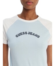 GUESS JEANS RAGLAN Tricou de bumbac albastru de ceață - tricou - 3