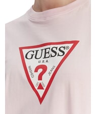 GUESS JEANS SS CN BOXY ICONIC  Tricou din bumbac liliac de vară - tricou - 3