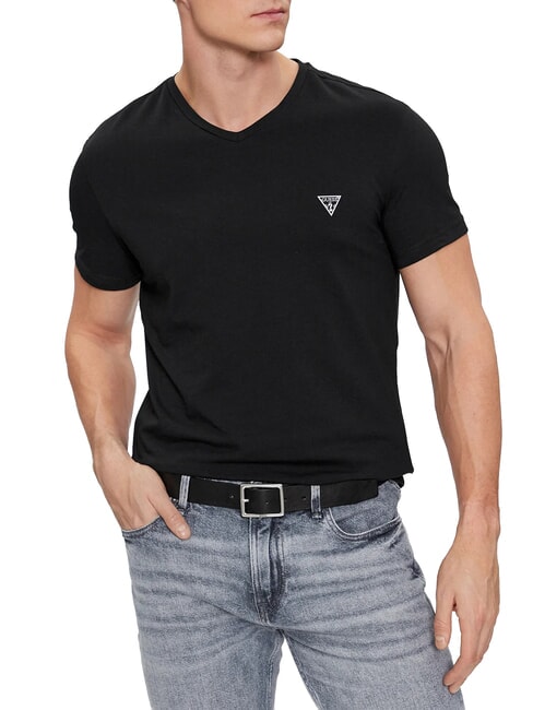 CALEB HERO Set de 2 tricouri negru jet cu &icirc;ngheț g - tricou