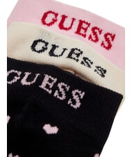GUESS HEART Pachet de 3 șosete lalea neagră coral el - Șosete unisex - 3