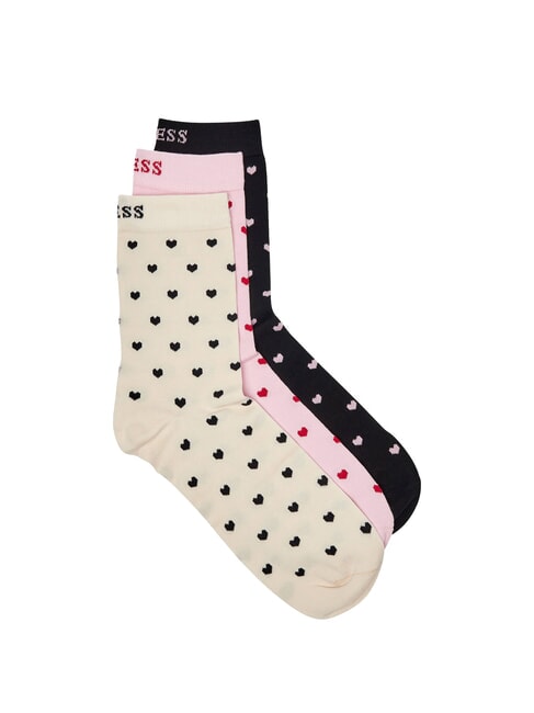 HEART Pachet de 3 șosete lalea neagră coral el - Șosete unisex