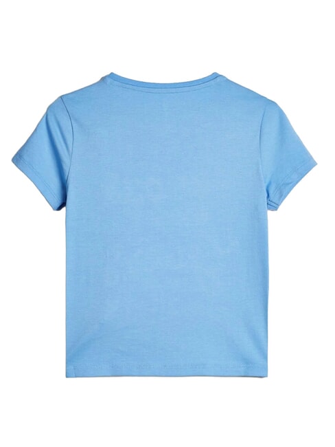 KID Tricou din bumbac pentru fete cravată de mătase albastră - Tricou copil