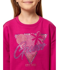 GUESS KID Hanorac din bumbac pentru fete fucsie - Hanorac pentru bebeluși - 3