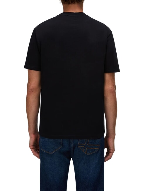 S-SMALL BOX SS Tricou de bumbac frumusețe neagră - tricou