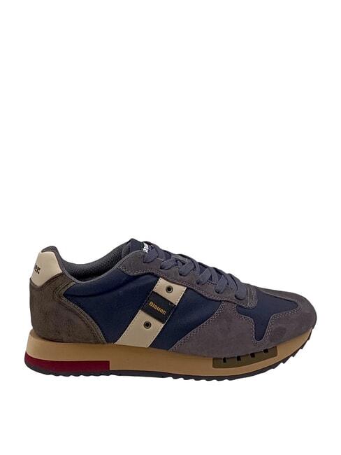 QUEENS Adidași bleumarin/gri-maro - Pantofi bărbați