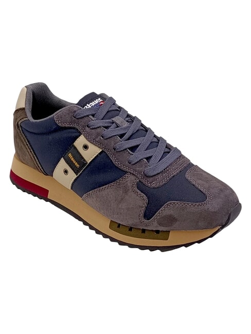 QUEENS Adidași bleumarin/gri-maro - Pantofi bărbați