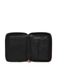 LOVE MOSCHINO EMBOSSED QUILTED Portofel compact, cu fermoar negru - Portofele femei - 3