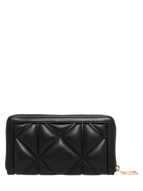 EMBOSSED QUILTED Portofel mare cu fermoar negru - Portofele femei
