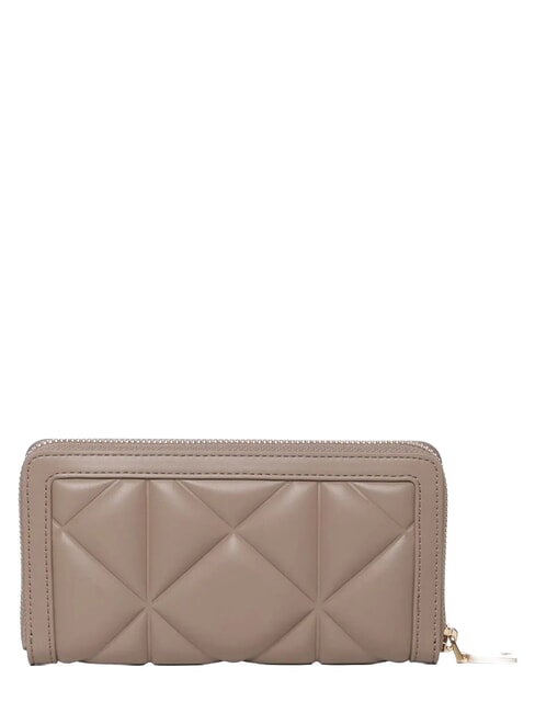 EMBOSSED QUILTED Portofel mare cu fermoar nisip - Portofele femei
