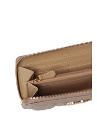 LOVE MOSCHINO EMBOSSED QUILTED Portofel mare cu fermoar nisip - Portofele femei - 4