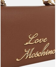LOVE MOSCHINO PADLOCK Geantă de m&acirc;nă, cu curea de umăr nuci - Genți femei - 4