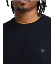 TIMBERLAND MERINO Pulover cu g&acirc;t crew din amestec de l&acirc;nă safir &icirc;nchis/denim &icirc;nchis - Pulovere pentru bărbați - 3