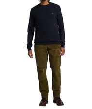 TIMBERLAND MERINO Pulover cu g&acirc;t crew din amestec de l&acirc;nă safir &icirc;nchis/denim &icirc;nchis - Pulovere pentru bărbați - 4
