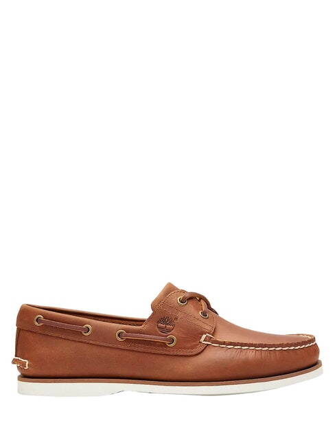 Classic Boat 2 Eye Pantofi de barca din piele bufant de caise - Pantofi bărbați