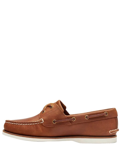 Classic Boat 2 Eye Pantofi de barca din piele bufant de caise - Pantofi bărbați
