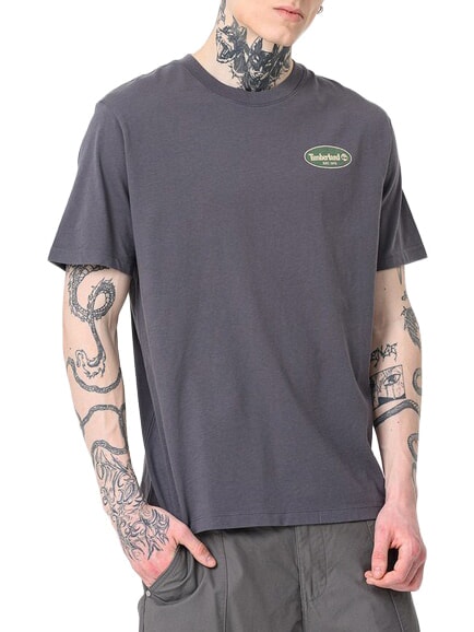 GAS STATION Tricou cu m&acirc;necă scurtă, bumbac pur perlă &icirc;nnegrită - tricou