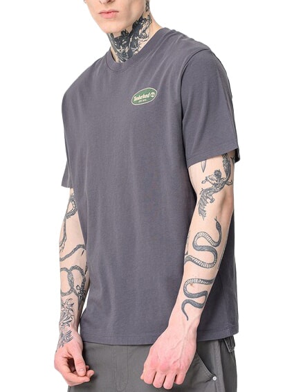 GAS STATION Tricou cu m&acirc;necă scurtă, bumbac pur perlă &icirc;nnegrită - tricou