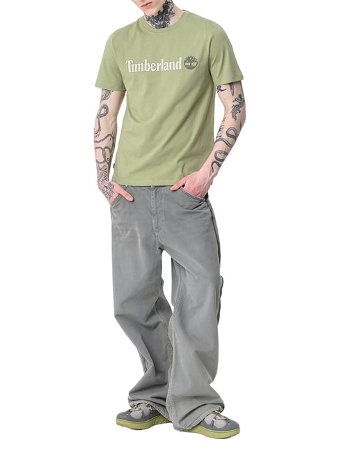 KENNEBEC RIVER LINEAR LOGO Tricou din bumbac verde deschis - tricou