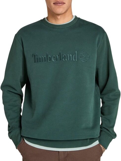 EMBROIDERY TONAL Hanorac cu g&acirc;t crew frontoane verzi - hanorace