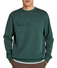 TIMBERLAND EMBROIDERY TONAL Hanorac cu g&acirc;t crew frontoane verzi - hanorace - 3