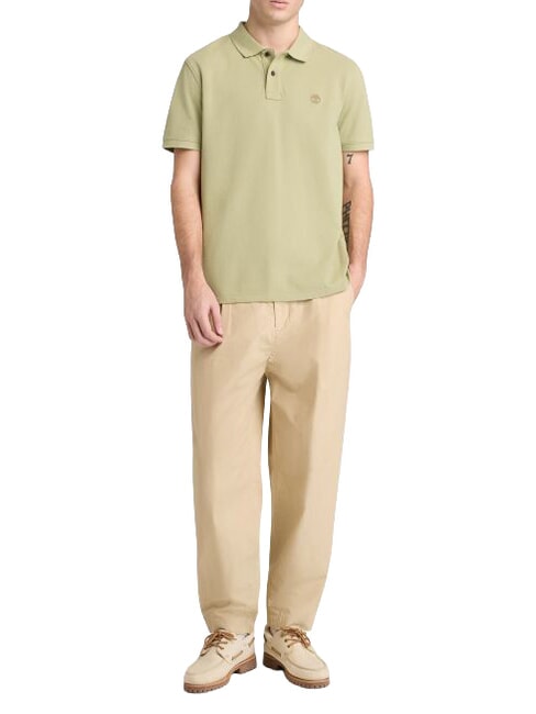 MILLERS RIVER Tricou polo din bumbac verde deschis - maiou Polo